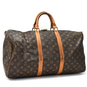 1円 ◆定価17万 良品 LOUIS VUITTON ルイヴィトン トラベル ボストン キーポル50 M41426 モノグラム ブラウン◆E.Csom.tI-13