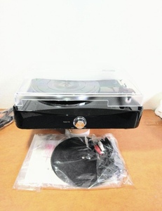 NOVAC Record Mate LP NV-RP001U スピーカー内蔵.小型レコードプレーヤー。