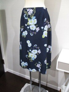 スーナウーナ　sunauna　日本製　フラワープリントスカート　サイズ38　送料無料　ウエストゴム入り
