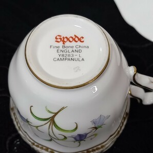 希少 未使用 SPODE CAMPANULA スポード カンパニュラ カップ&ソーサー 6客セット の画像6