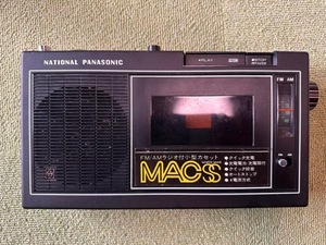 NATIONAL PANASONIC★RQ-215★ナショナルパナソニック★MACS★FM/AMラジオ付き小型カセット★現状品