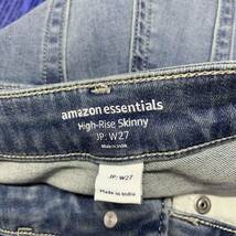 Amazon Essentials スキニージーンズ ハイライズ W27_画像6