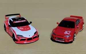 MINI GT 1/64 GRスープラ ＆ S15シルビア セット　LBWK　ROCKET Bunny　美品