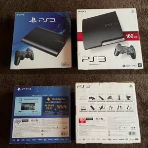 SONY プレイステーション3 PlayStation3 PS3本体 CECH-2500a 160g コールブラック、CECH-4300C 500g ブラック　2点まとめ　動作確認済み