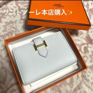 エルメス ベアン カードケース 名刺入れ ゴールド金具 B刻印 HERMES 二つ折り