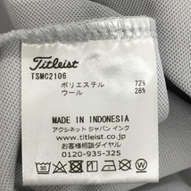 【超美品】タイトリスト 半袖ポロシャツ ライトグレー シンプル ボタンダウン メンズ L ゴルフウェア TITLEIST_画像6