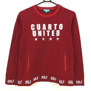 [ прекрасный товар ]k Alto united футболка красный × белый Logo принт звезда .... женский M Golf одежда CUARTO UNITED