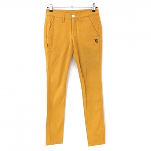  Pearly Gates брюки горчично-желтый стрейч простой женский 00(XS) Golf одежда PEARLY GATES