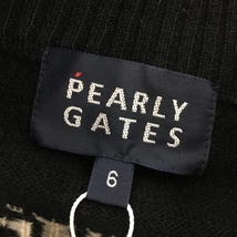 【新品】パーリーゲイツ ハイネックセーター 黒×白 ニット ハーフジップ 羊毛・カシミヤ混 メンズ 6(XL) ゴルフウェア PEARLY GATES_画像5