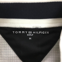 【超美品】トミーヒルフィガー 長袖ハイネックシャツ 黒×白 千鳥格子 総柄 ネックロゴ メンズ M ゴルフウェア Tommy Hilfiger Golf_画像6