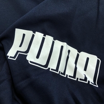 【超美品】プーマ 長袖ポロシャツ ネイビー×白 ロゴ刺しゅう メンズ XL ゴルフウェア PUMA_画像5