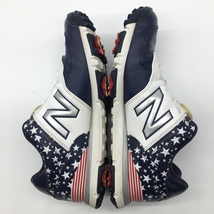 【美品】ニューバランス ゴルフシューズ ネイビー×白 MGB574US ボア BOA 星条旗風 メンズ 26 ゴルフウェア New Balance_画像2