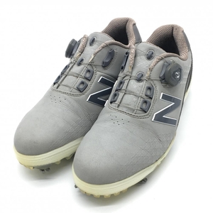  New balance golf shoes gray MG1000GY boa BOA men's 25 Golf wear New Balance