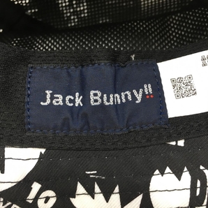 【美品】ジャックバニー ハット 黒×白 総柄  FR ゴルフウェア Jack Bunnyの画像6