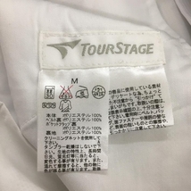 【未使用品】ツアーステージ パンツ 白 織生地 ウエスト裏ギンガムチェック レディース M ゴルフウェア TOURSTAGE_画像4