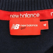 【美品】ニューバランスゴルフ ニットベスト ネイビー×白 フロントロゴ メンズ 4(M) ゴルフウェア New Balance_画像5