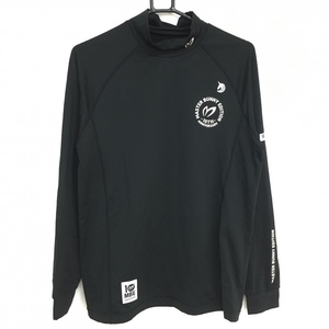 【超美品】マスターバニー ハイネックインナーシャツ 黒×白 10周年 ポニープリント メンズ 4(M) ゴルフウェア MASTER BUNNY EDITION