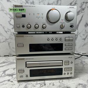 MYM-307 激安 ONKYO INTEGRATED STEREO AMPLIFIER A-907X / FM STEREO AM TUNER T-405X / COMPACT DISC PLAYER C-705 通電OK ジャンク