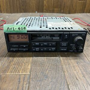 AV1-424 super-discount car stereo tape deck NISSAN CSK-9301S 50599882T cassette FM/AM body only simple operation verification ending used present condition goods 