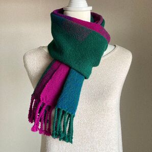 【ハンドメイド】手織り ウールのマフラー