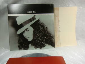  レコード　　中島みゆき　　miss M.　　AARD-VARK　C28A0450