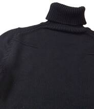 Dior ディオール ITALY製 タートルネックニット セーター ローゲージ ウール ブラック系 デザイン メンズ M (ma)_画像7