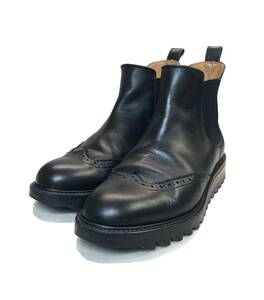 Hender Schemeenda- ski ma leather side-gore boots shoes shoes Shark sole Wing chip black black men's 5