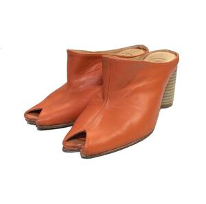  Mihara Yasuhiro MIHARA YASUHIRO design sandals bootie - heel shoes orange lady's 23cm (ma)