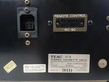 【ジャンク】 TEAC C-3 3ヘッド カセットデッキ 1979年 ブラック 通電のみ ティアック _画像8