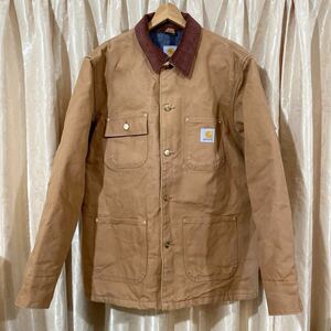 メキシコ製 Carhartt カーハート チョアコートジャケット サイズM ブラウン 裏地 ブランケット カバーオール