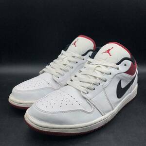 M2116 良品 NIKE ナイキ AIR JORDAN 1 LOW エア ジョーダン 1 ロー スニーカー メンズ US11/29.0cm ホワイト レッド ブラック 553558-118