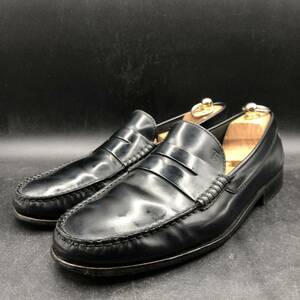 M2209 TOD'S トッズ レザー コインローファー ビジネスシューズ メンズ 9/27.0cm相当 ブラック 黒 スリッポン 革靴 