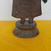 仏教美術 仏像 骨董品 銅製　立ち仏像_画像9