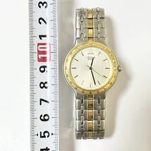 604 稼動品 SEIKO CREDOR クレドール セイコー QZ 9581-6000 SS×18KT ラウンド メンズ腕時計 _画像7