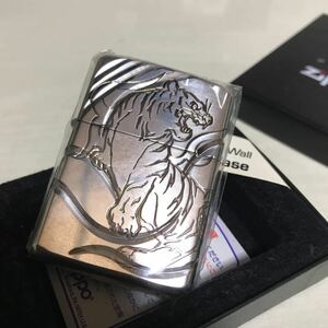 ZIPPO ジッポ armor アーマー 虎 トラ 和柄 2005年製 4面加工 未使用