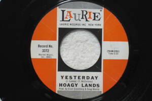USシングル盤45’　Hoagy Lands : Yesterday / Forever In My Heart (Laurie Records LR 3372)　1967 Deep Soul