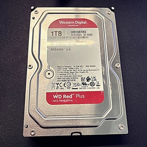 【中古】Western Digital WD Red Plus NASハードディスクドライブ3.5インチ 1TB WD10EFRX (使用時間2320h)