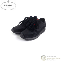 プラダ （PRADA） プラダスポーツ ナイロン×スエード スニーカー スポーツライン レースアップ シューズ 3E5939 靴 #37 ブラック（中古）_画像1