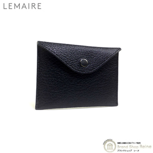 ルメール （Lemaire） ENVELOPPE BI-FOLD エンベローブ カードホルダー カードケース ブラック ゴートスキン SL0018（新品）