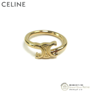 セリーヌ （CELINE） トリオンフ アシンメトリック リング 指輪 460PP ＃52 ゴールド（新品）