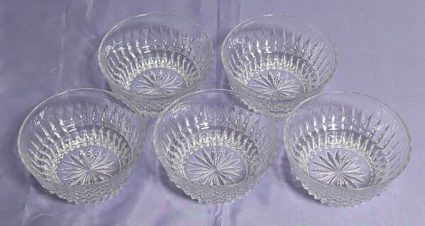 ガラス 小鉢 ボウル アイス かき氷 クリア 新品 5個セット 箱つき 未使用 経年