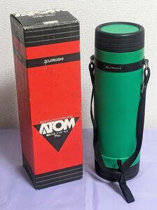 象印　魔法瓶　水筒　ガラス　ATOM　KNE-900　昭和レトロ　中古　箱つき