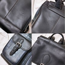 コーチCOACHフランキーグラブタンレザーチェックリュック大容量バックパック黒ブラック青ブルー緑グリーン_画像10