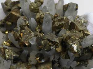 国産鉱物　尾太鉱山の黄銅鉱結晶