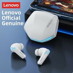 ★高音質 Lenovo / Thinkplus（Gm2 Pro）Bluetooth5.3 ワイヤレスイヤホン・低遅延 / HD通話・ゲーミングイヤホン 白 ①