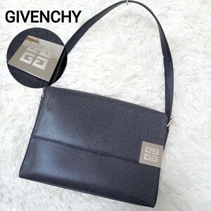 1円　GIVENCHY　ジバンシー　アクセサリーポーチ　ハンドバッグ　ヴィンテージ　冠婚葬祭　フォーマルバッグ　4G　ロゴプレート　●美品●