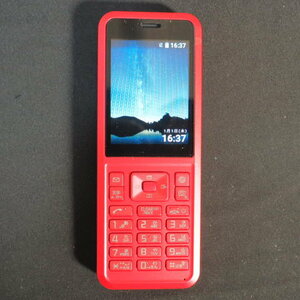 Simply 603SI Y!mobile ガラケー レッド SIMフリー シンプル 携帯電話 ほぼ未使用