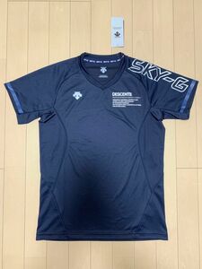 【新品】デサント半袖Tシャツ◆SKY-Gメンズ ネイビー紺色◆バレーボール ジョギング◆匿名配送