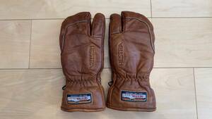 ヘストラ　30872 3-Finger Full Leather　サイズ8