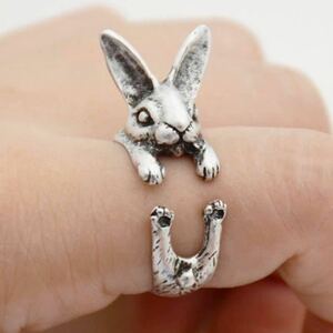 うさぎ 兎 可愛い 指輪 ウサギ ラビットらびっと ラビットリング キラリ リング 女性 レディース指輪 動物 シルバー イチオシ 2024 辰年